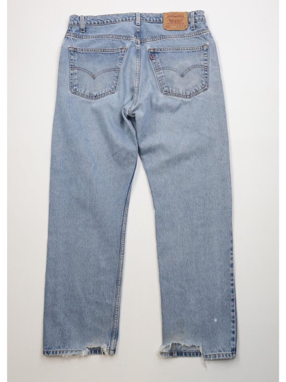 Vintage 90s Levis 505 Mens 38x30 Distressed Regular Fit Straight Leg Denim Jeans - Picture 10 of 16